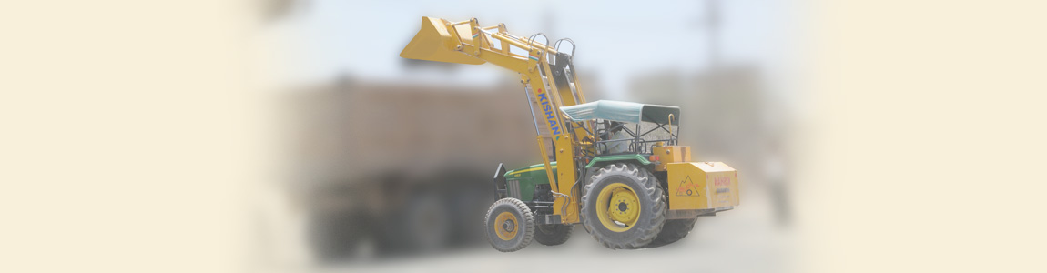 Hydraulic tractor loader for crushing plant | Kishan Equipments