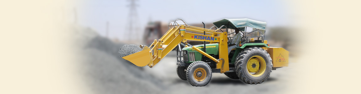 Hydraulic tractor loader for crushing plant | Kishan Equipments
