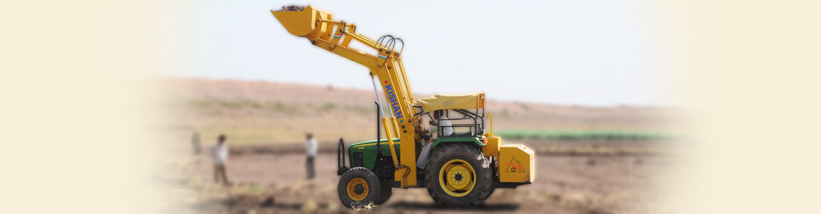 Hydraulic Tractor Loader for Soil Digging | Kishan Equipments