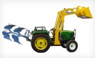 Tractor Mounted Mini Loader with Hydraulic Multi Plough